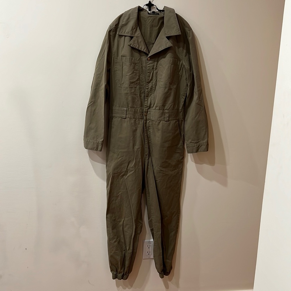 Olive Green Utility Jumpsuit